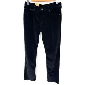 LEVIS Corduroy Jeans Pants NWT Womens 29x30 Black Relaxed Straight‎ Leg IRREGUL